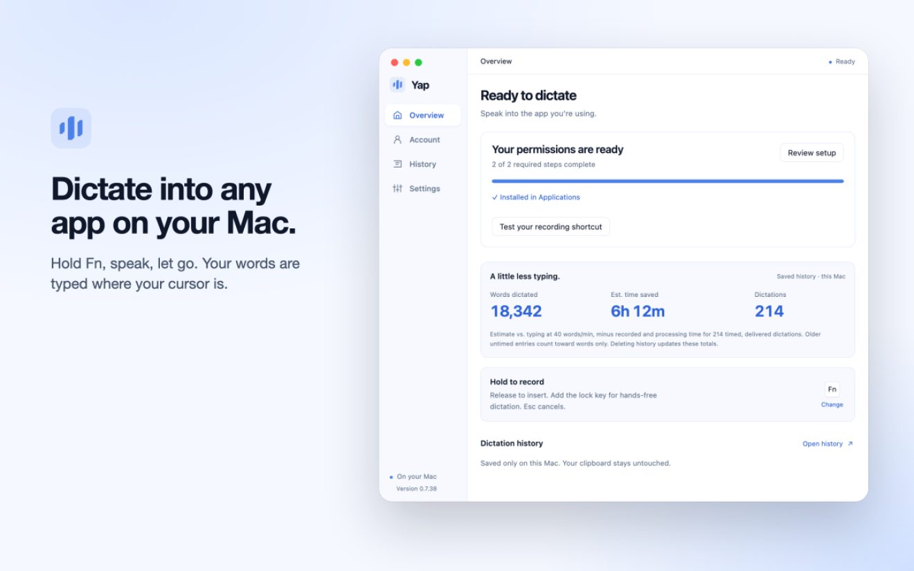 Yap product screenshot