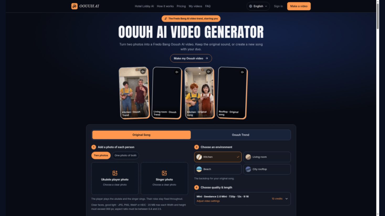 Oouuh AI product screenshot
