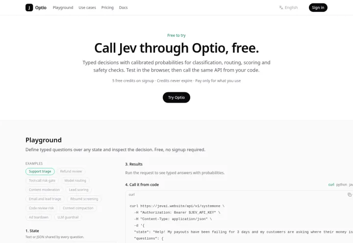 Optio (jevai.website) screenshot 1