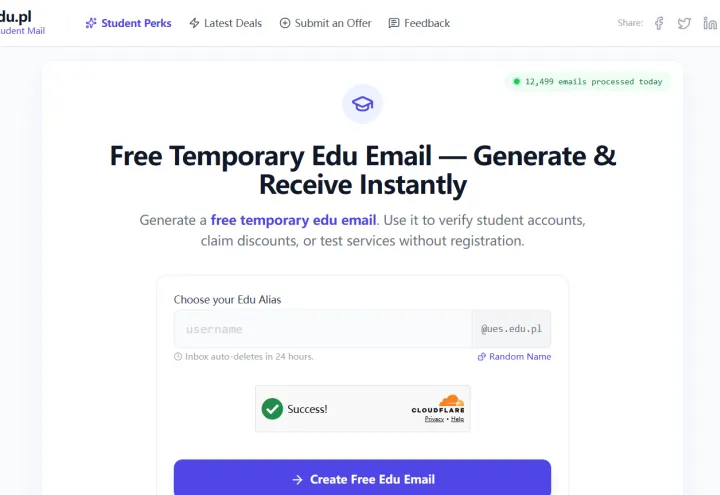 UES - Free Edu Email Generator screenshot 1