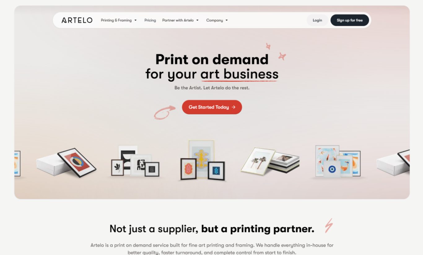 Artelo product screenshot