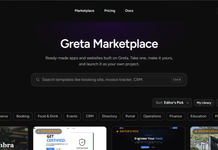 Greta.sh screenshot 2