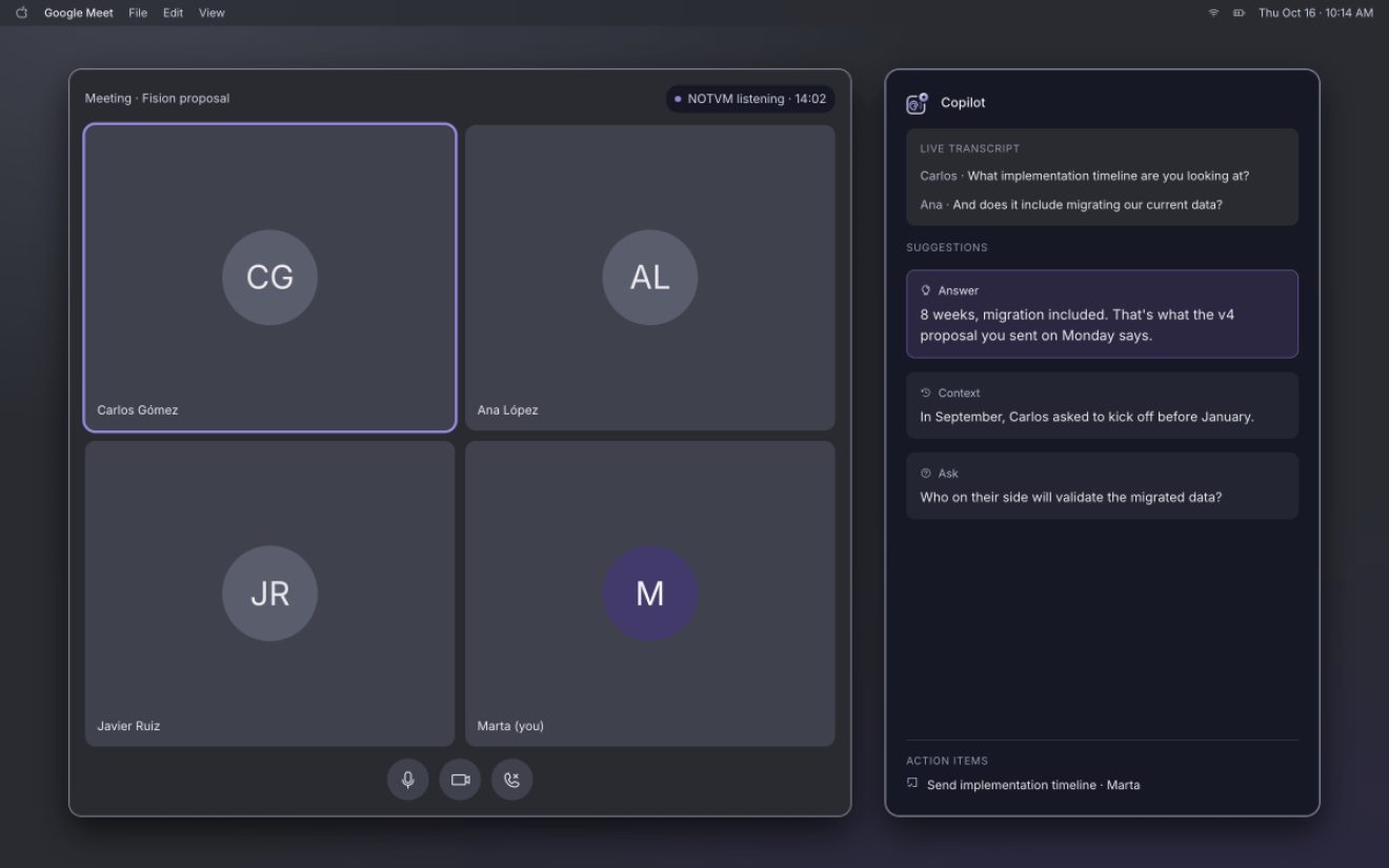 NOTVM product screenshot