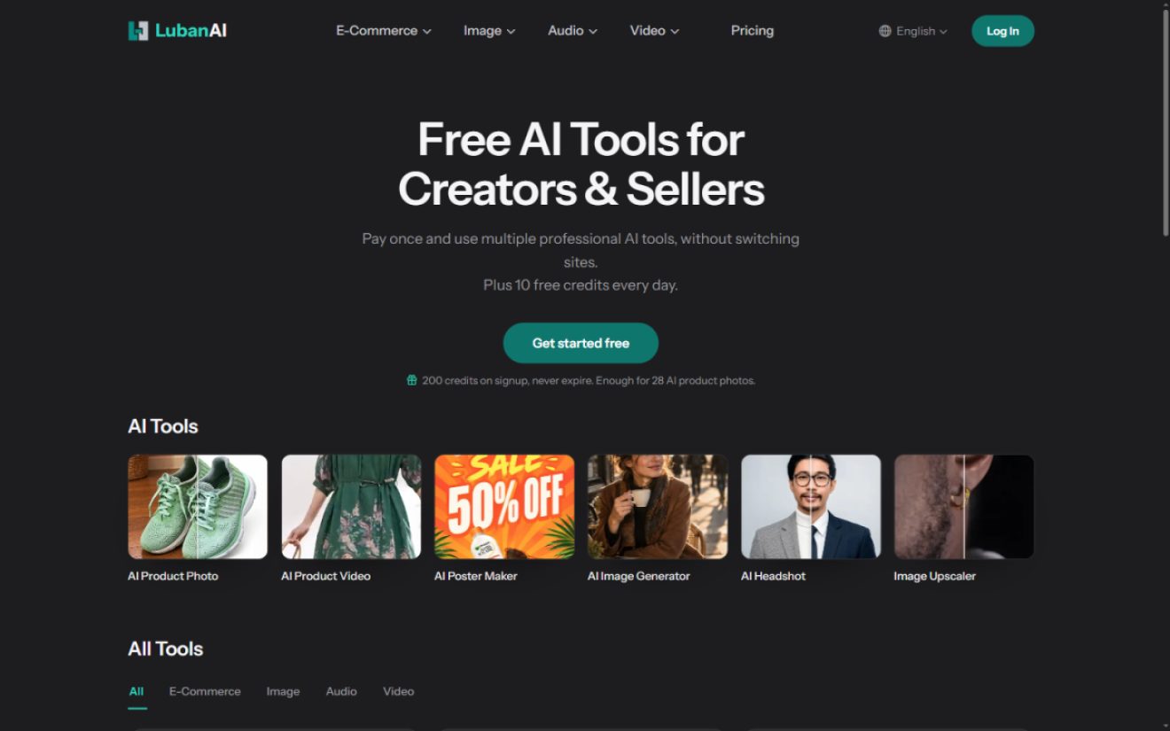 LubanAI product screenshot