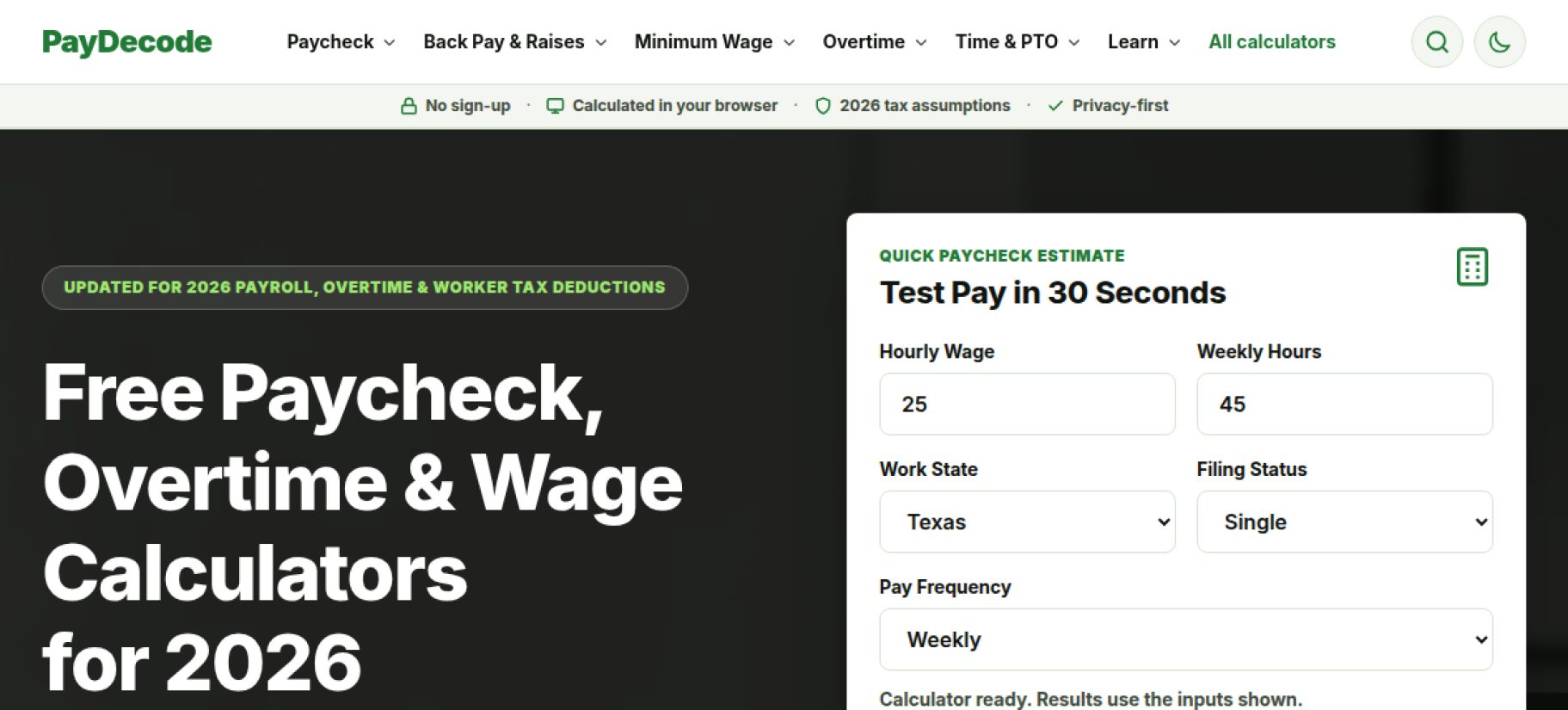 PayDecode product screenshot