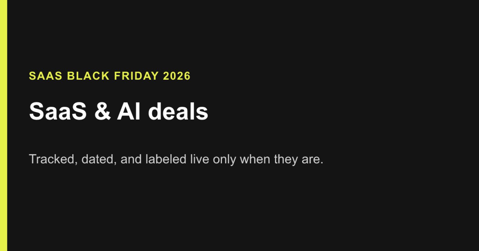 SaaS Black Friday product screenshot