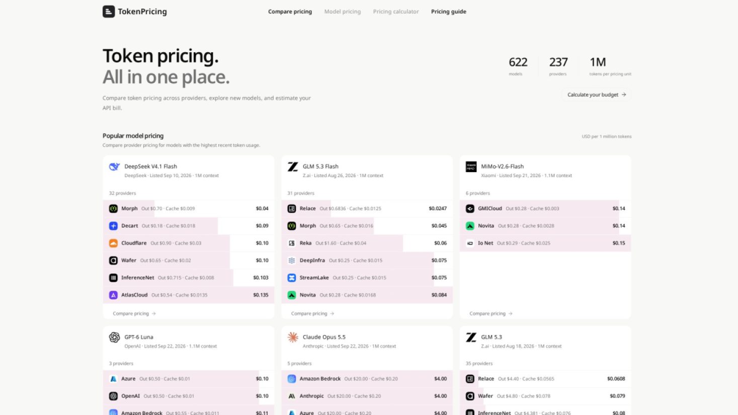 TokenPricing product screenshot