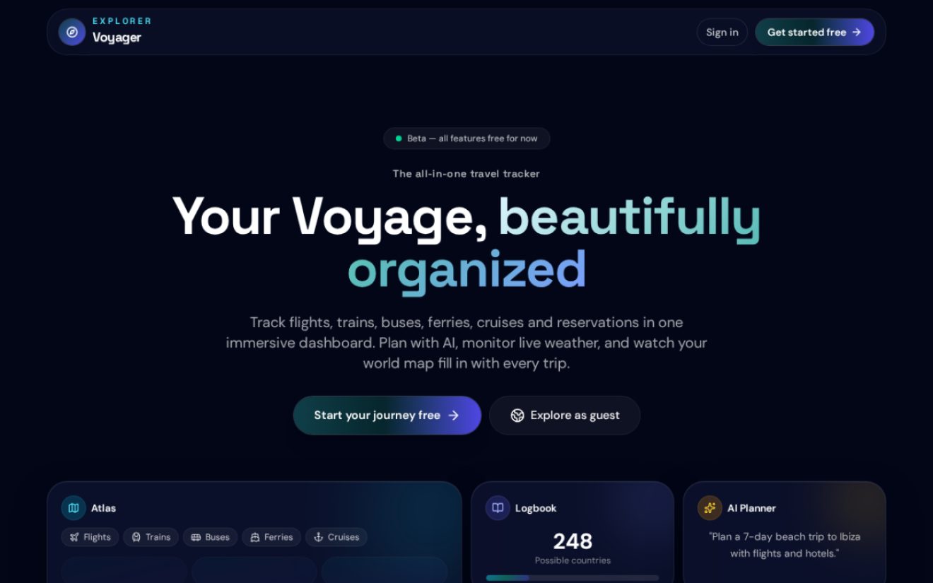 Voyager product screenshot