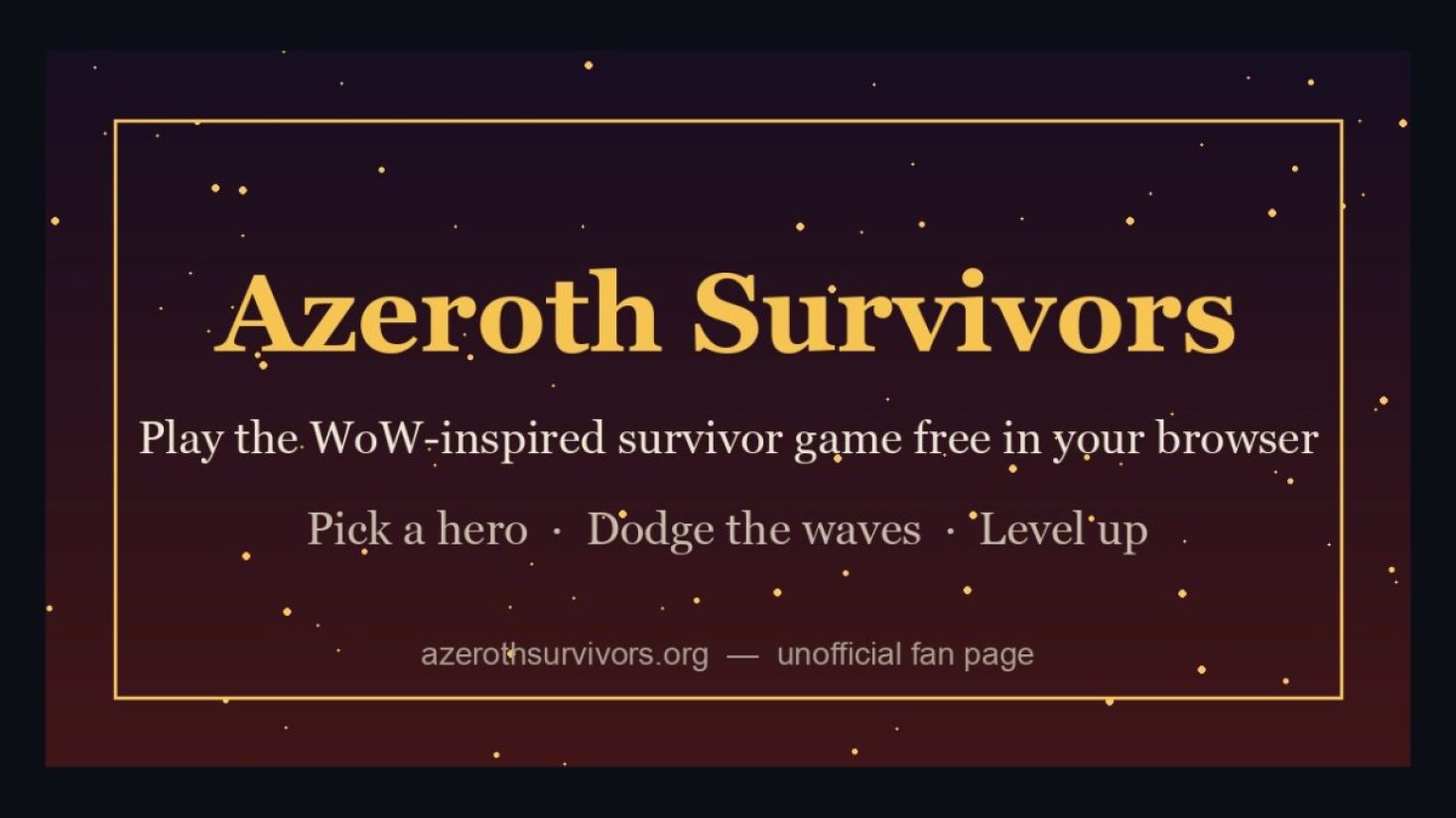 Azeroth Survivors product screenshot