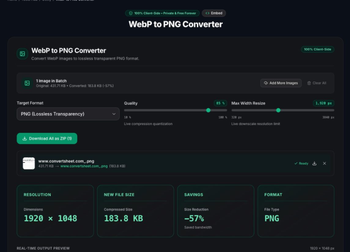ConvertSheet product screenshot