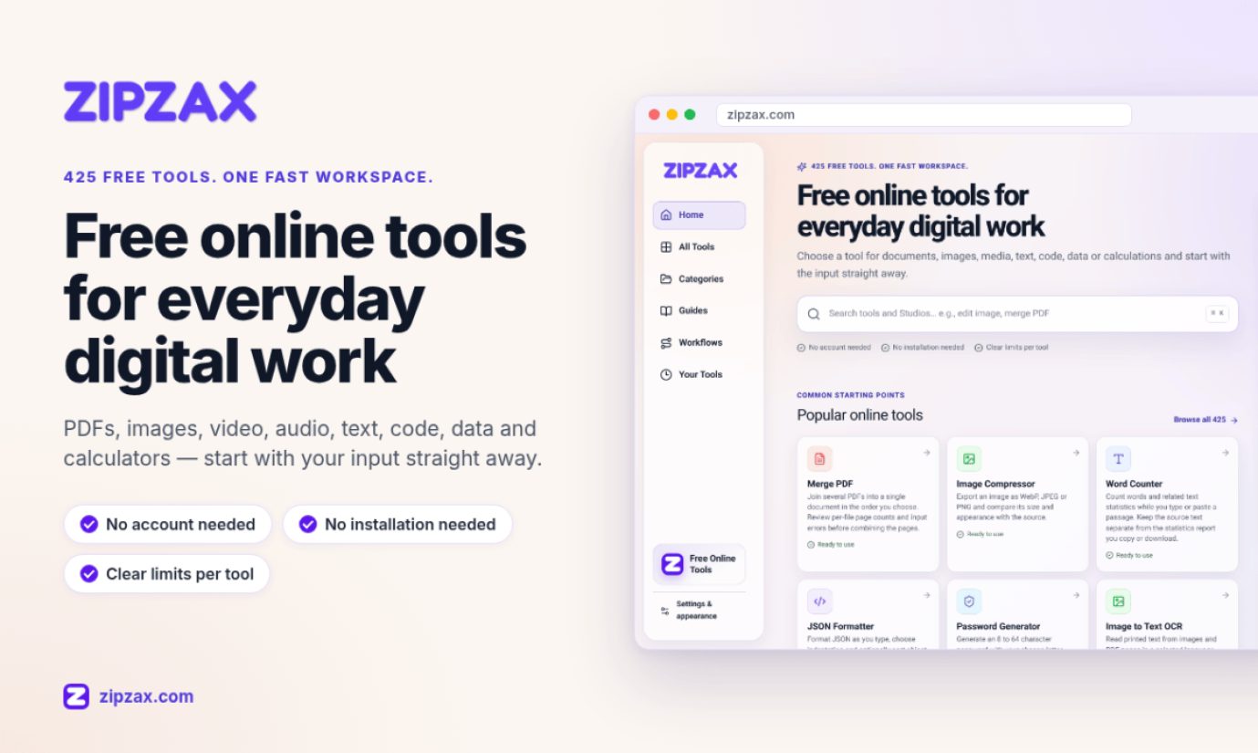 ZIPZAX product screenshot