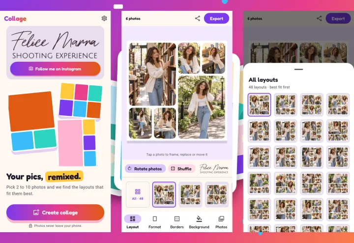 Photo Collage Maker and Grid screenshot 1