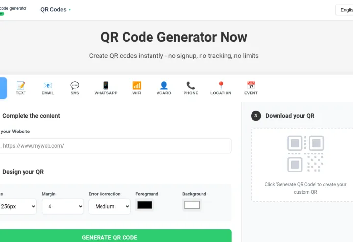 QR Code Generator Now screenshot 1