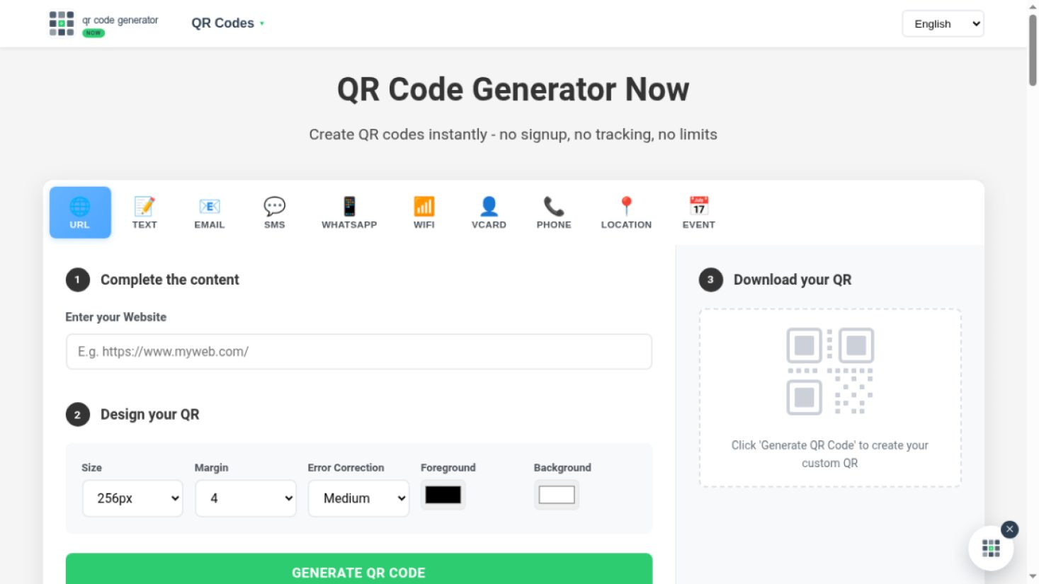 QR Code Generator Now product screenshot
