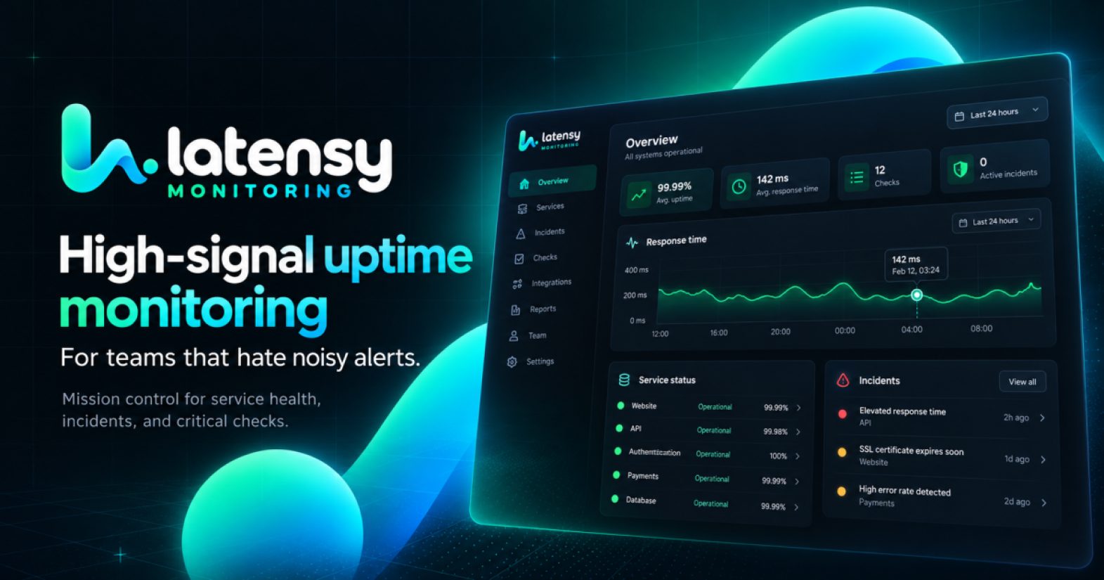 Latensy.io product screenshot