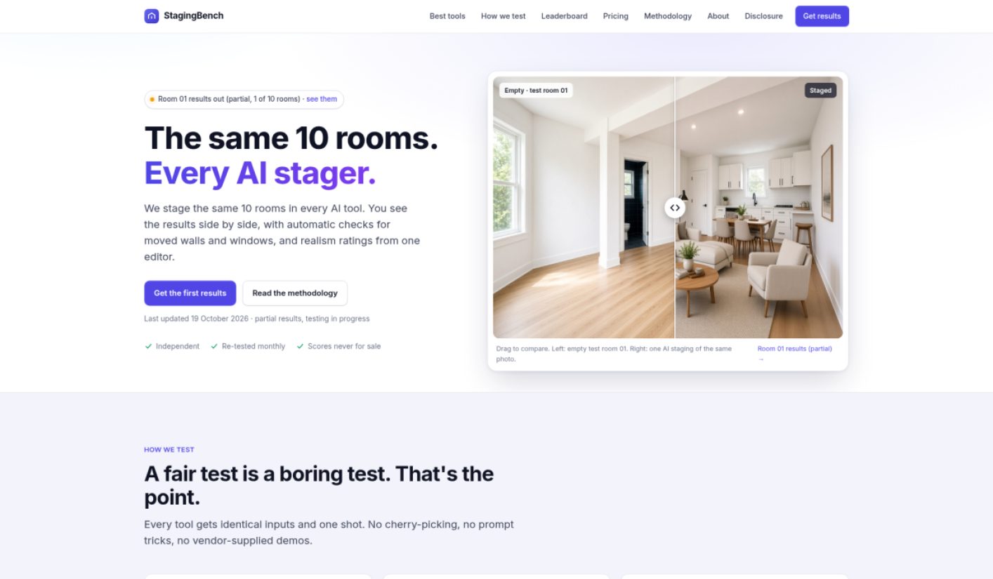 StagingBench product screenshot