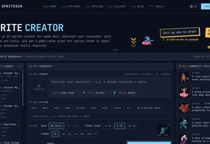 SpriteGen screenshot 1