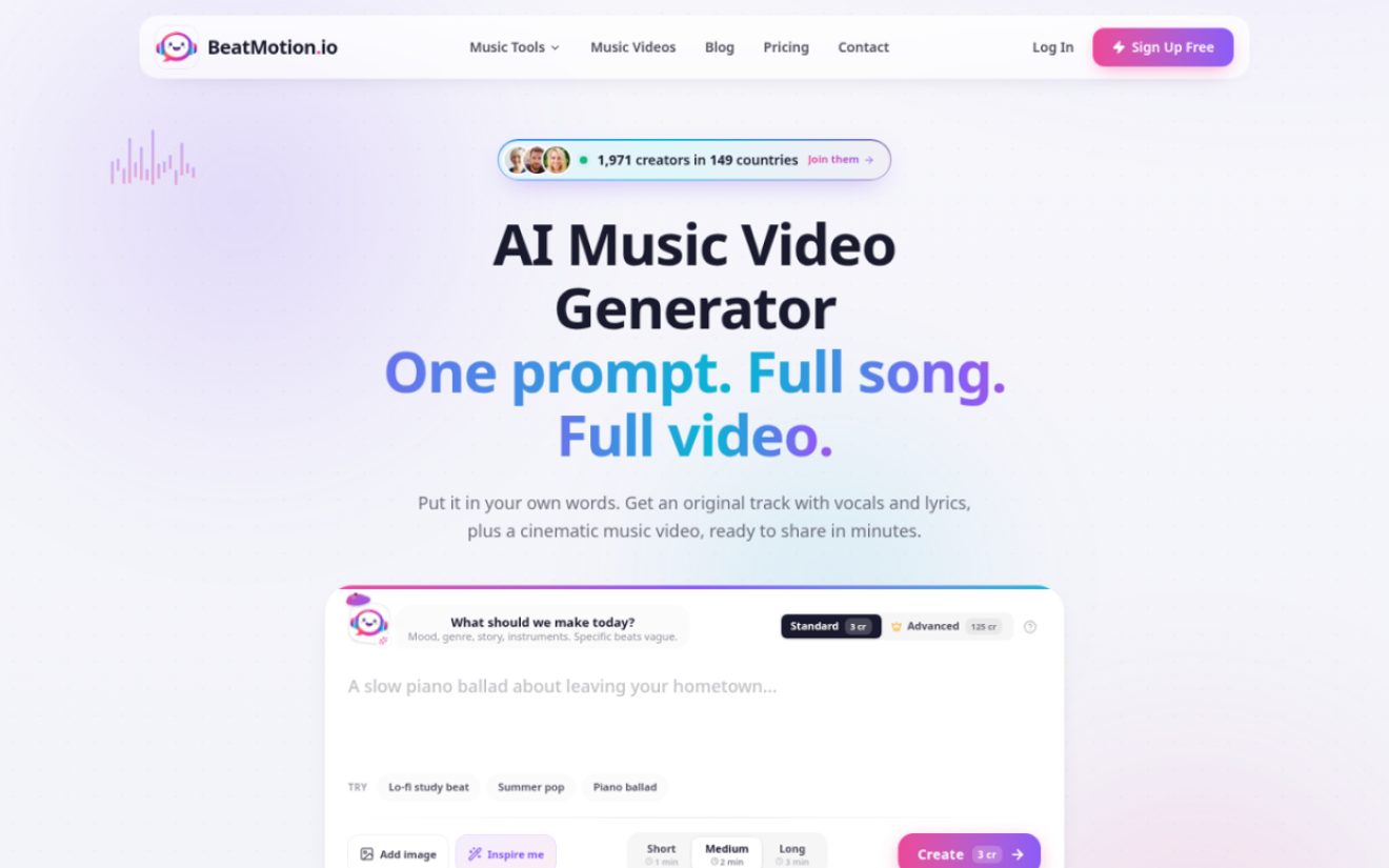 BeatMotion product screenshot