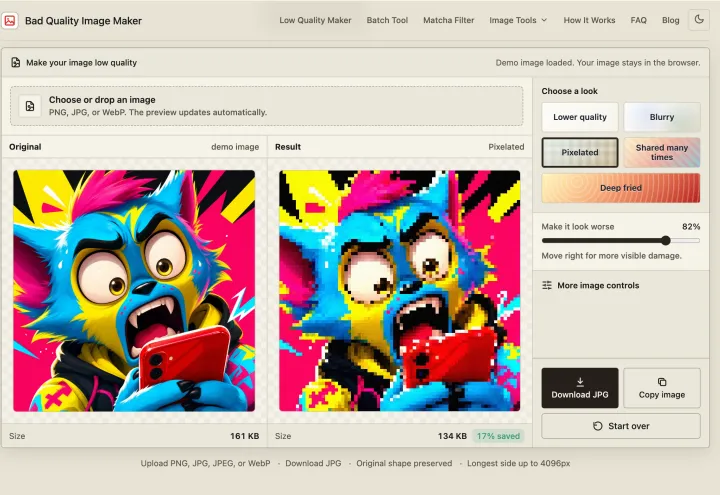 Bad Quality Image Maker screenshot 1