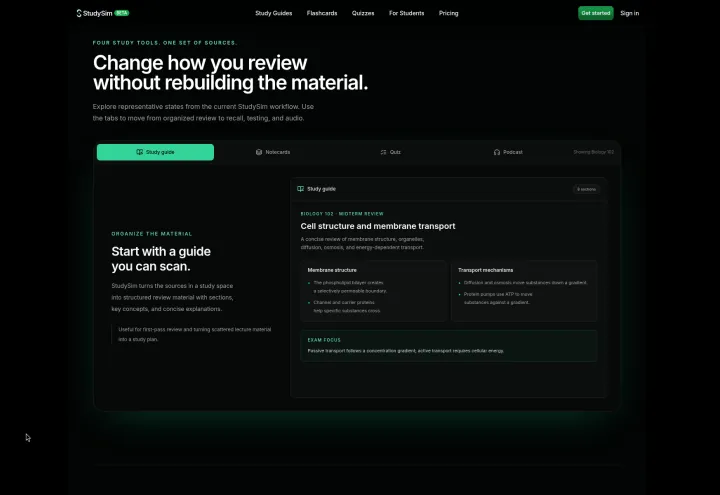 StudySim screenshot 1