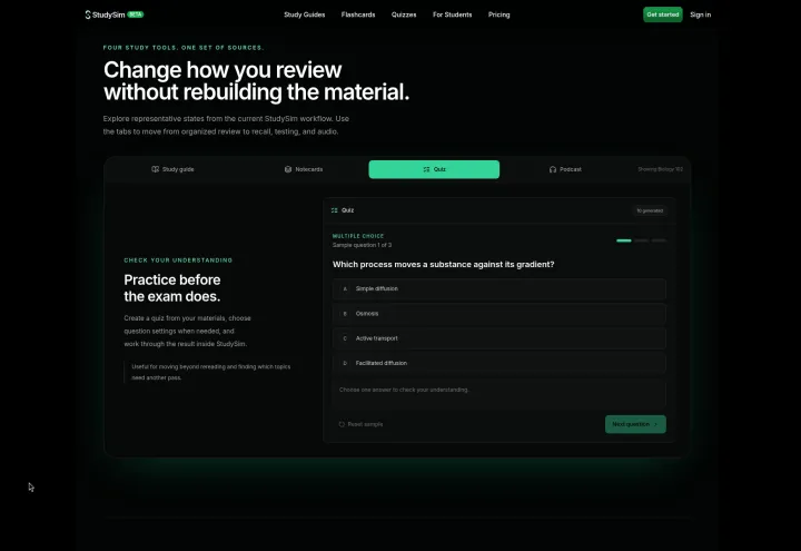 StudySim screenshot 2