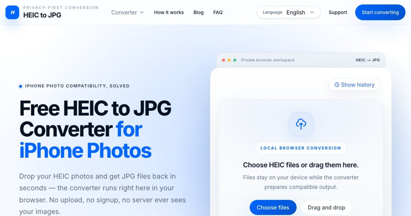 Convert HEIC to JPG product screenshot