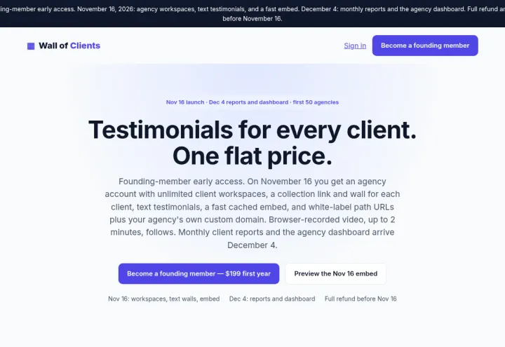 Wall of Clients screenshot 1
