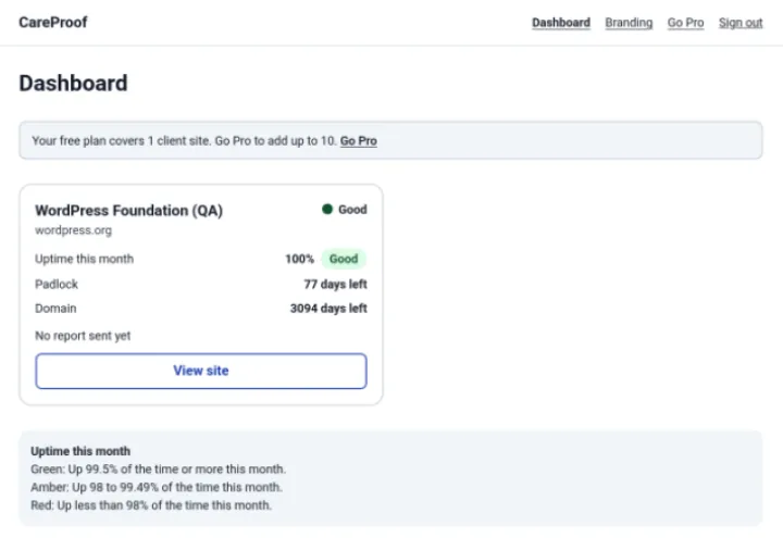 CareProof screenshot 1
