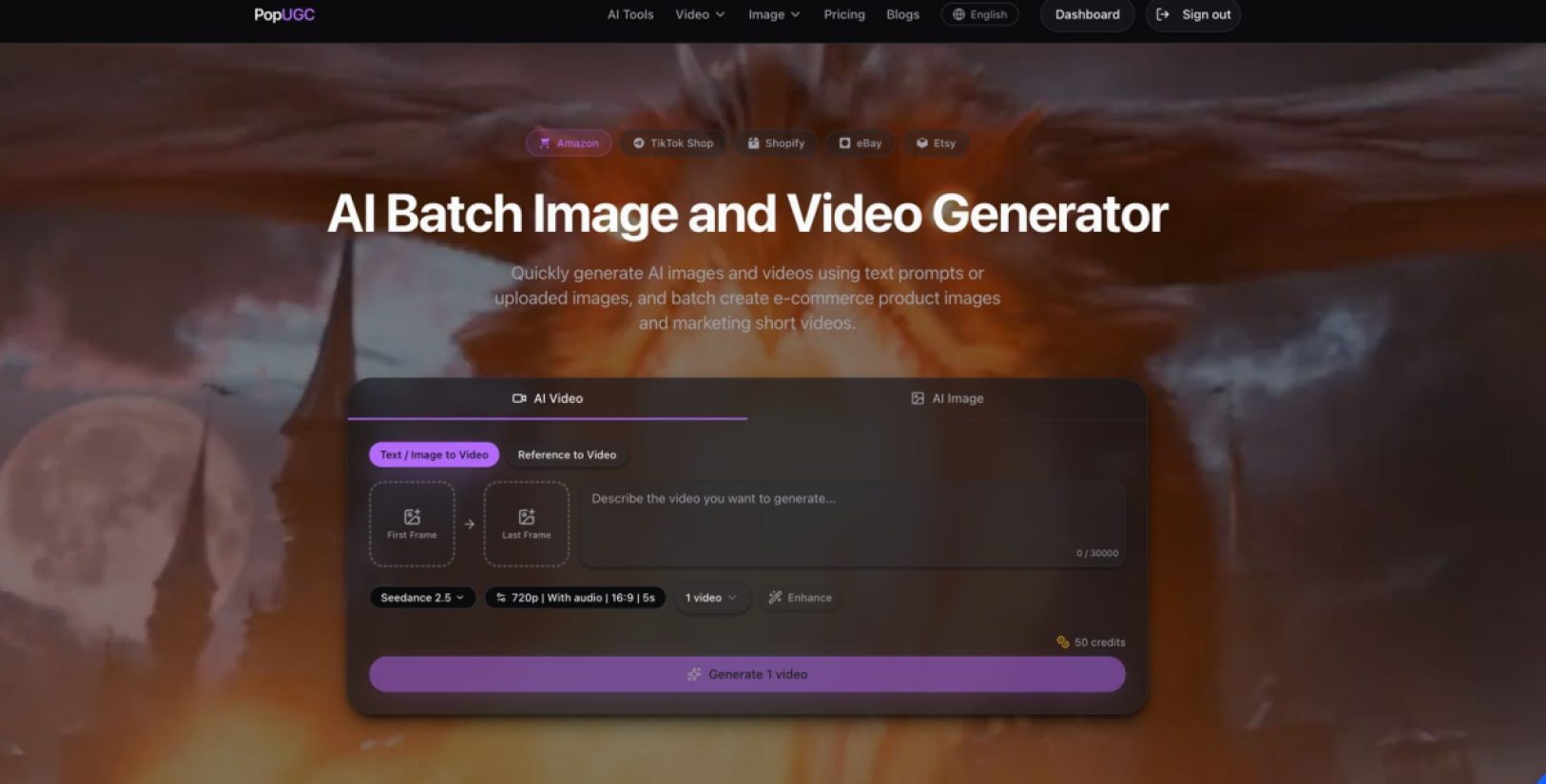 Stacking Cargo Signage PopUGC: AI batch image and video — tech stack & milestones